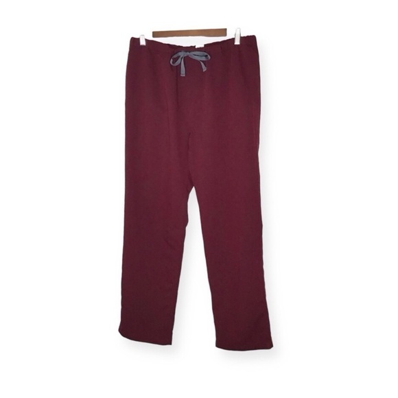 Figs Pisco Basic Scrub Pants in Burgundy Size Medium. - Picture 1 of 10
